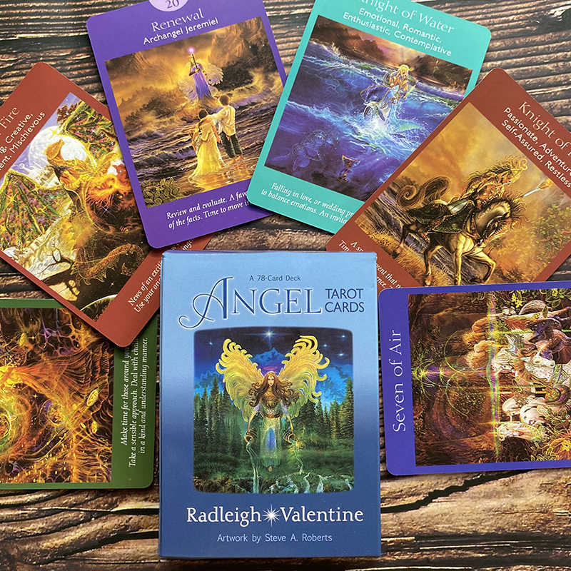 Angel Tarot Cards: A 78-Card Deck and Guidebook by Radleigh Valentine