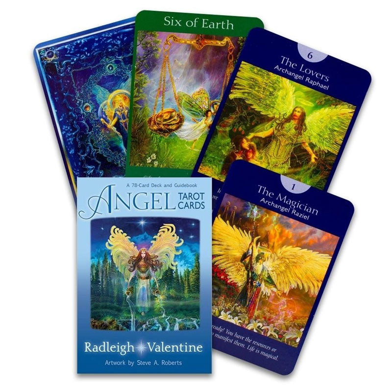 Angel Tarot Cards: A 78-Card Deck and Guidebook by Radleigh Valentine