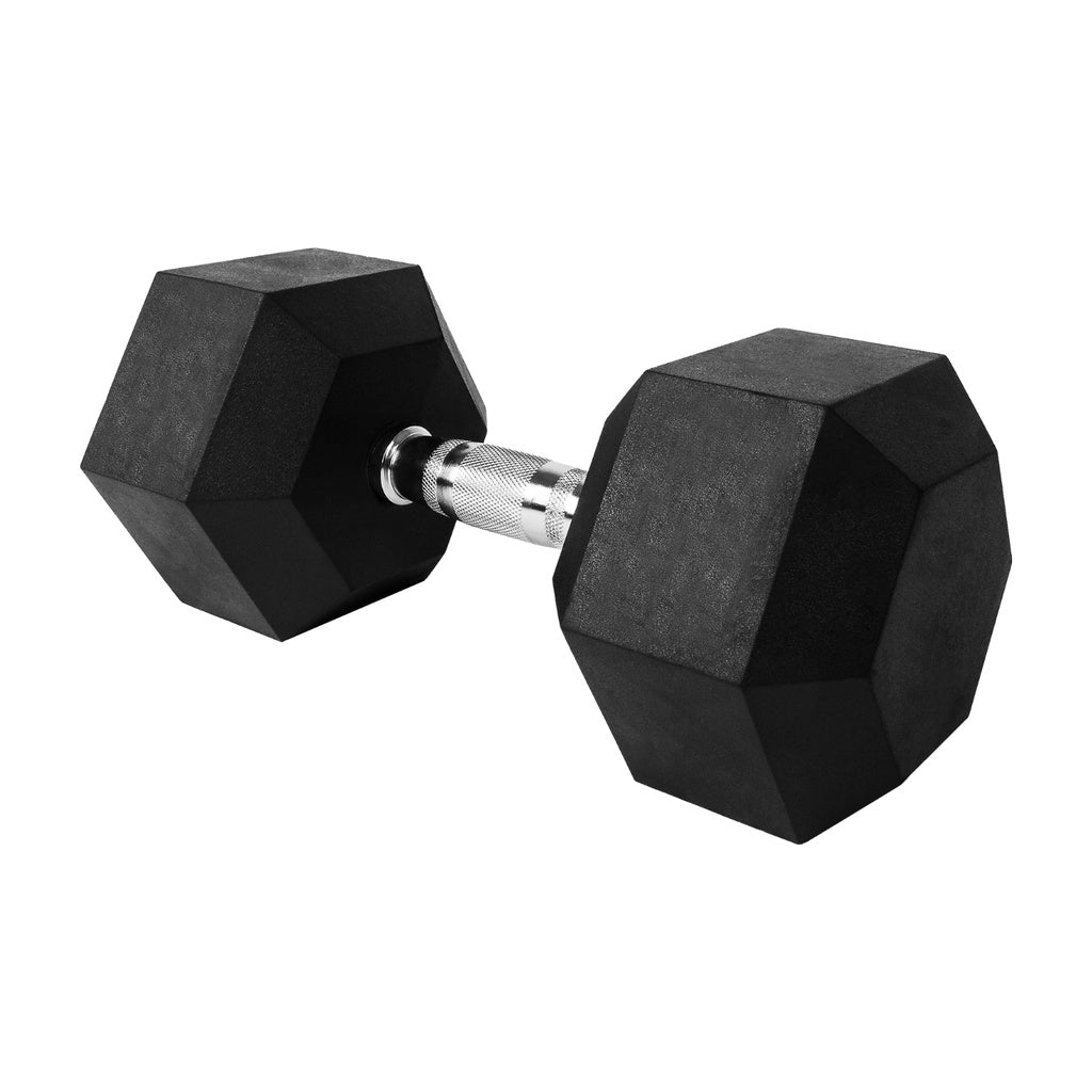 VERPEAK Rubber Hex Dumbbells 17.5kg