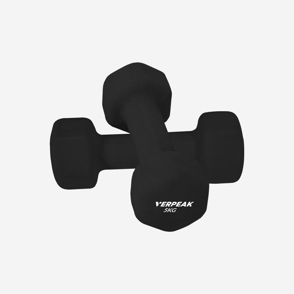 VERPEAK Neoprene Dumbbell 5kg x 2 (Black)