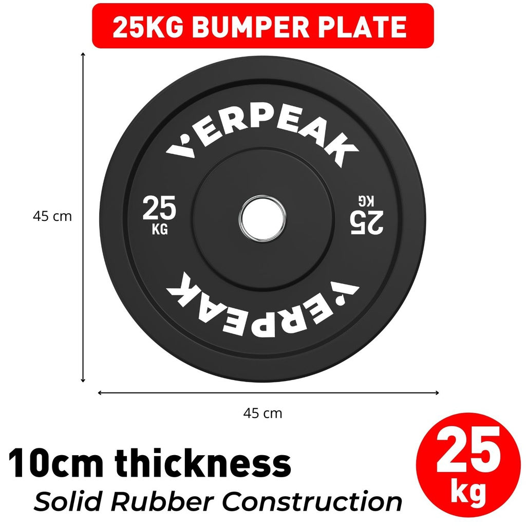 VERPEAK Black Olympic Bumper Weight Plates (5kgx2)