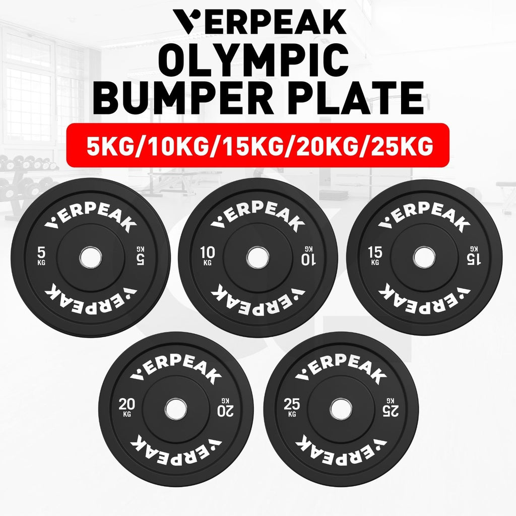 VERPEAK Black Olympic Bumper Weight Plates (5kgx2)