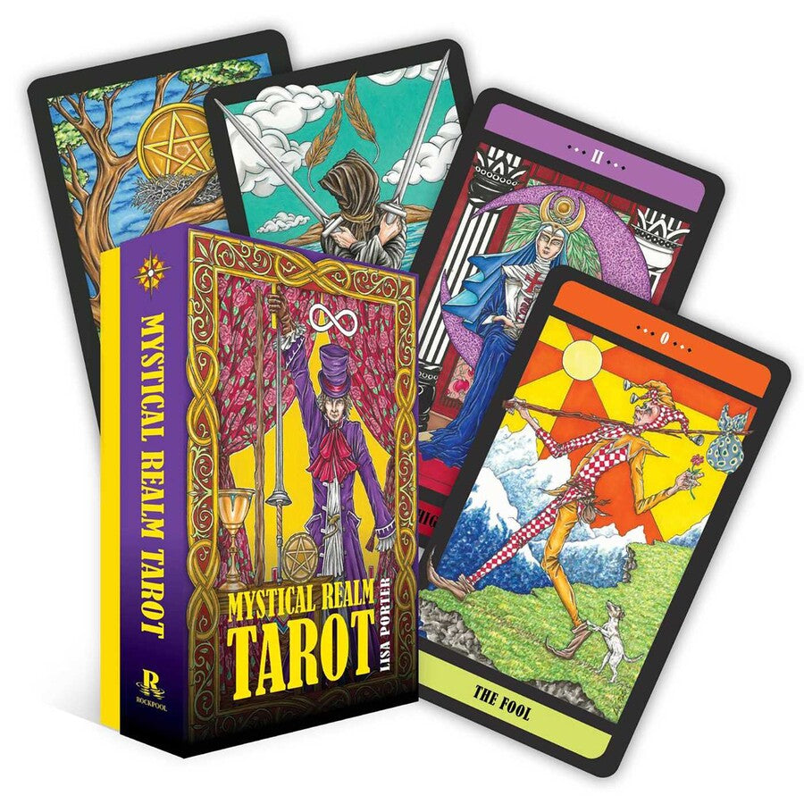 Mystical Realm Tarot Hand Illustrated Cards Deck by Lisa Porter