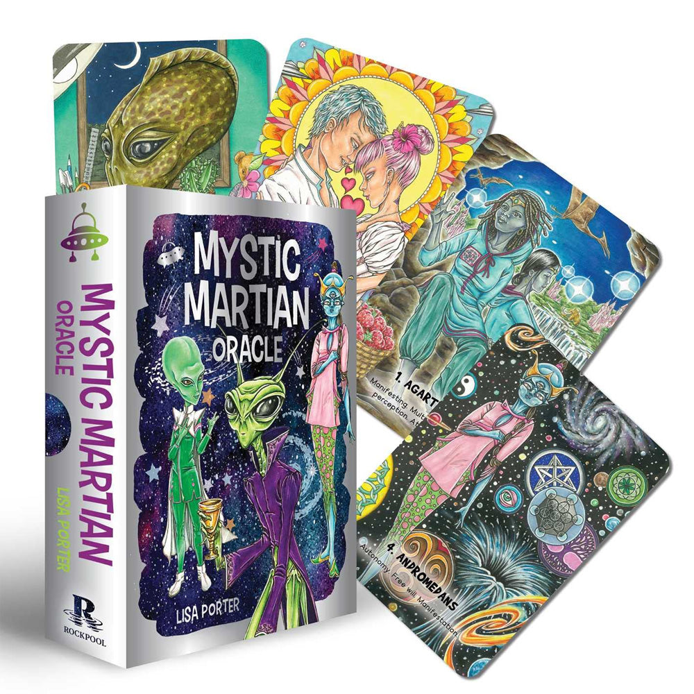 Mystic Martian Oracle Deck: 40 Cosmic Star Seed Alien Cards By Lisa Porter