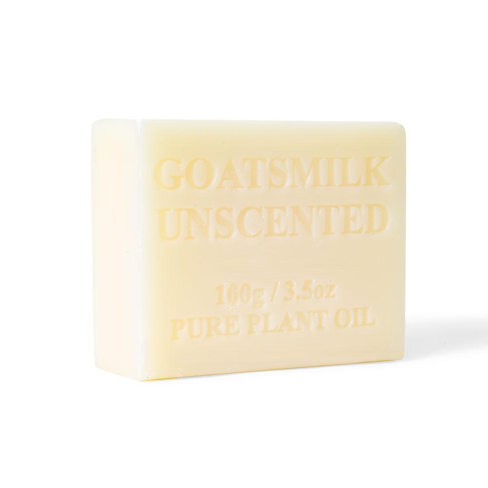 4x 100g Goats Milk Soap Bars -Unscented For Sensitive Pure Australian Skin Care