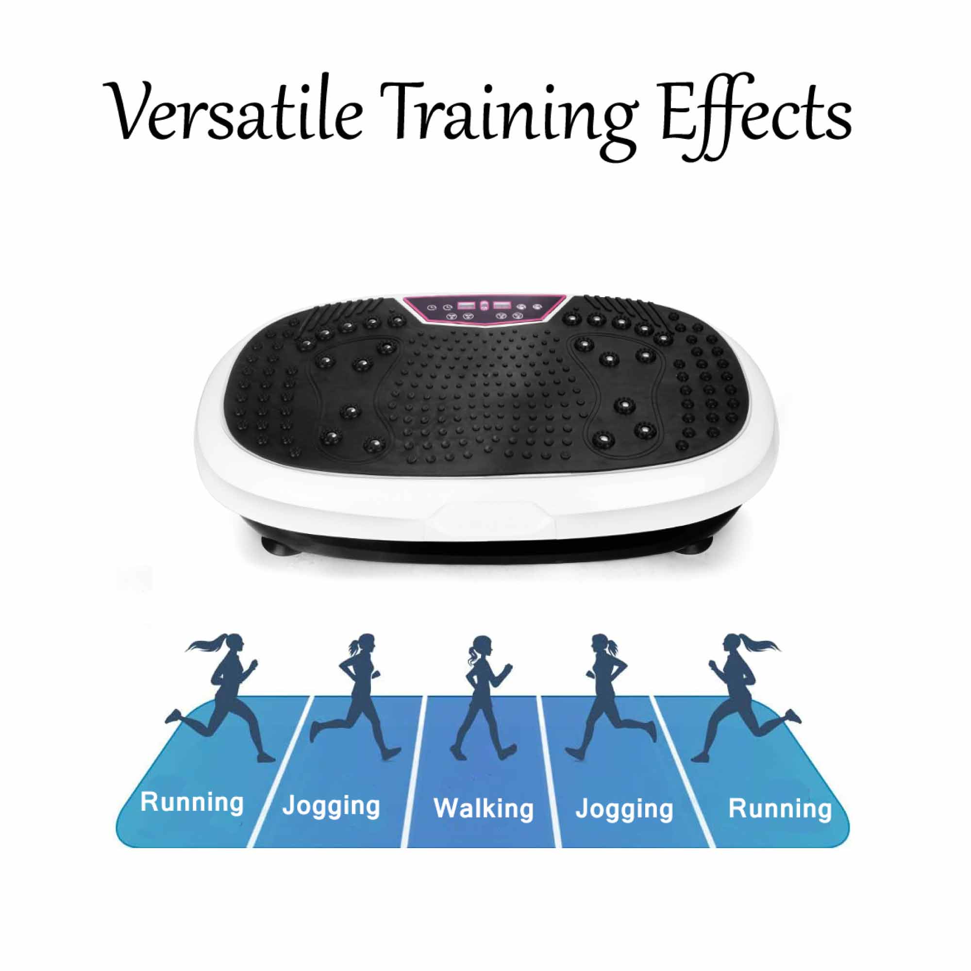 White Mini Vibration Platform Magnet Therapy Vibrating Machine Exercise Plate